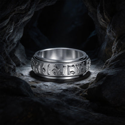 Classic Norse Rune Spinnner Ring