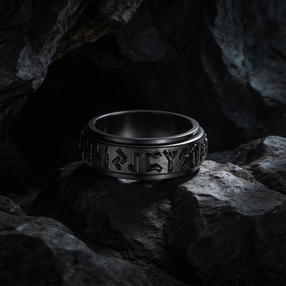 Classic Norse Rune Spinnner Ring