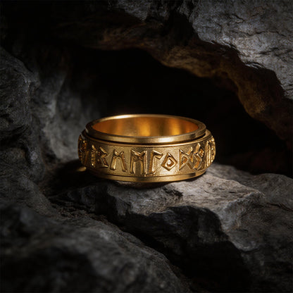 Classic Norse Rune Spinnner Ring