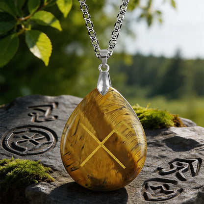 Viking Gibo Auja Teardrop Crystal Necklace