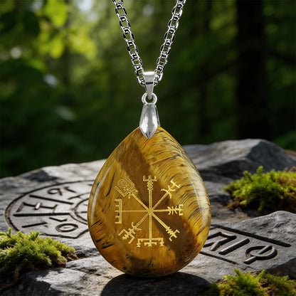 Vegvisir Compass Pathguard Crystal Necklace