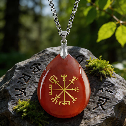 Vegvisir Compass Pathguard Crystal Necklace