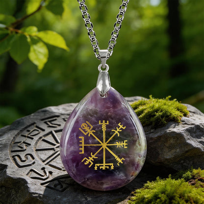Vegvisir Compass Pathguard Crystal Necklace