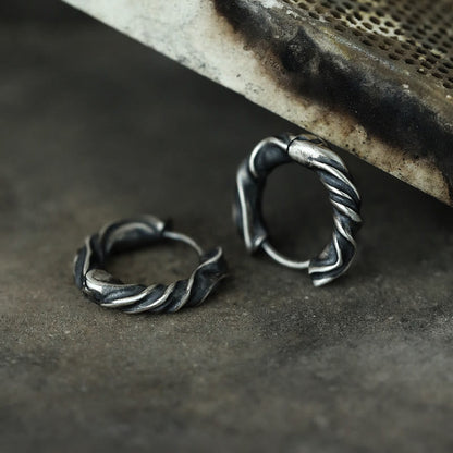 Handcrafted 925 Silver Mobius Eternal Twist Earrings