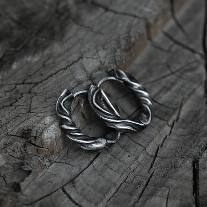 Handcrafted 925 Silver Mobius Eternal Twist Earrings