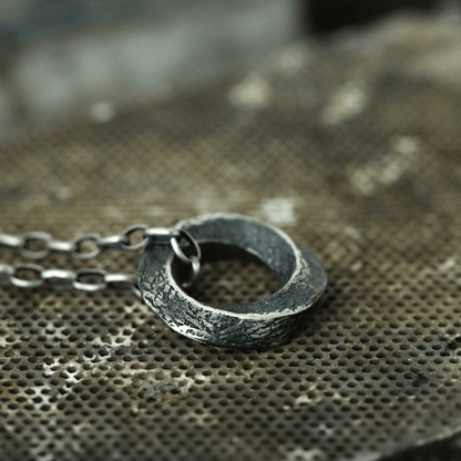 Handcrafted 999 Silver Mobius Strip Necklace