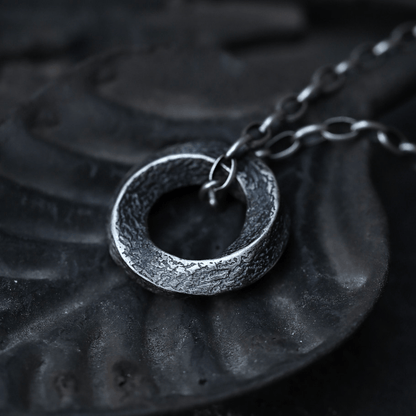 Handcrafted 999 Silver Mobius Strip Necklace