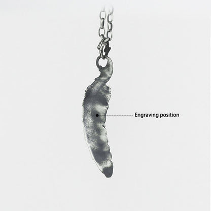 Handcrafted 999 Silver Feather Necklace