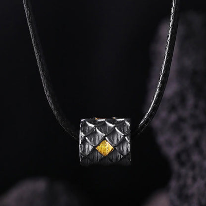 Handcrafted 999 Silver Dragon Scale Barrel Bead Necklace