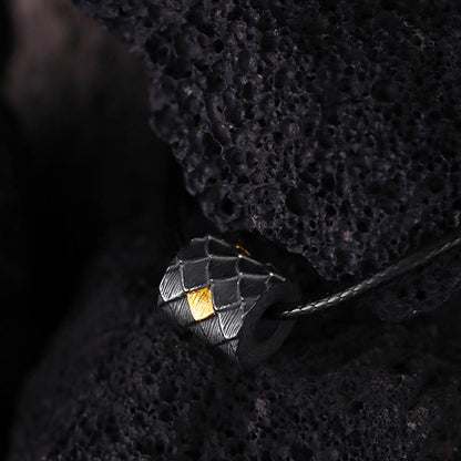 Handcrafted 999 Silver Dragon Scale Barrel Bead Necklace