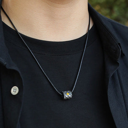 Handcrafted 999 Silver Dragon Scale Barrel Bead Necklace
