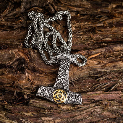 Stainless Steel Mjolnir Viking Necklace