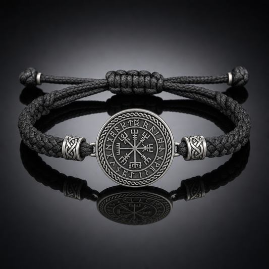 Vegvisir Slider-Knot Cord Bracelet for Men