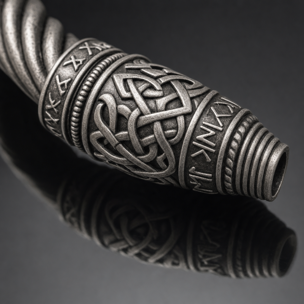 Norse Twisted Torc Neck Ring for Men