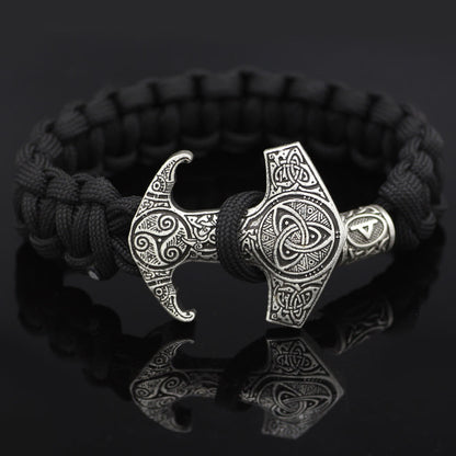 Odin Rune Bead Thor Hammer Mjolnir Bracelet