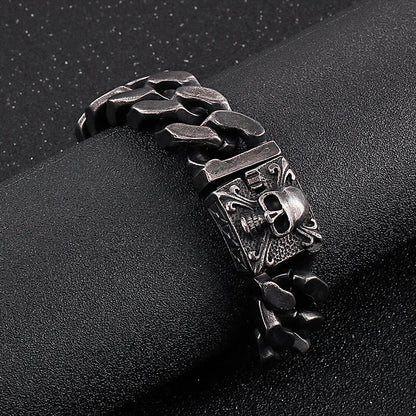 Skull Clasp Cuban Bracelet