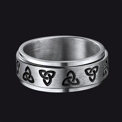 Celtic Knot Fidget Band Ring for Anxiety for Men