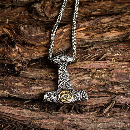 Stainless Steel Mjolnir Viking Necklace