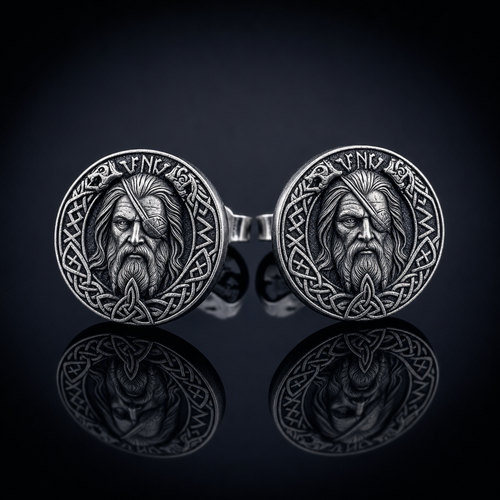 Odin Allfather Stud Earrings