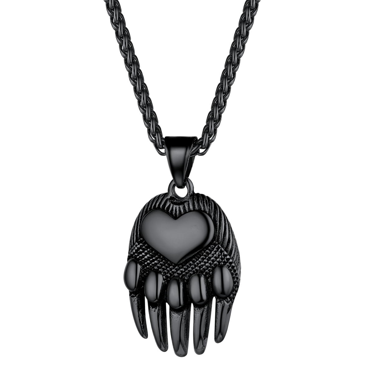 Viking Bear Paw Pendant Necklace Jewelry for Men