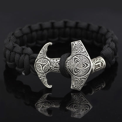 Odin Rune Bead Thor Hammer Mjolnir Bracelet