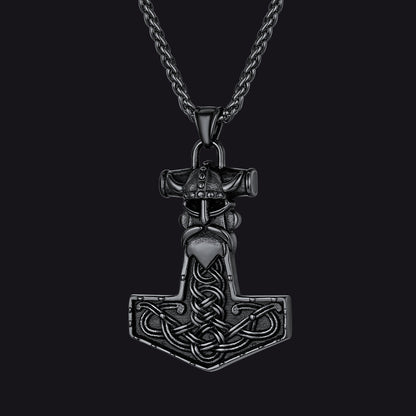 Viking Mjolnir Thor Hammer Necklace Odin Pendant For Men