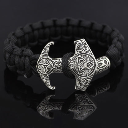 Odin Rune Bead Thor Hammer Mjolnir Bracelet