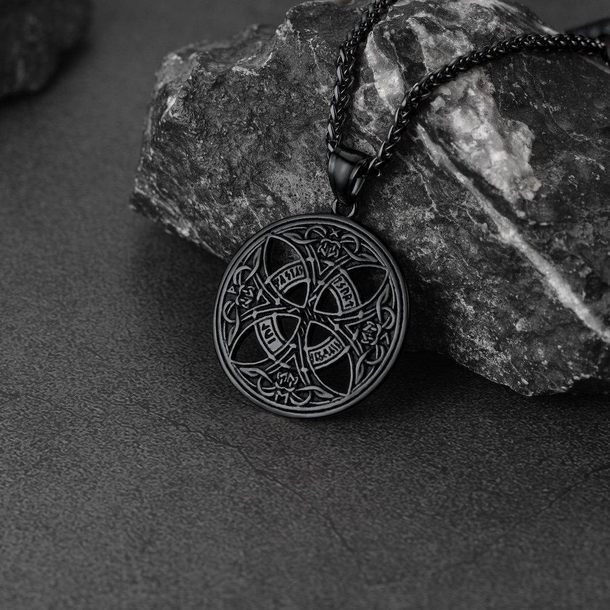 Viking Celtic Love Knot Necklace With Rune