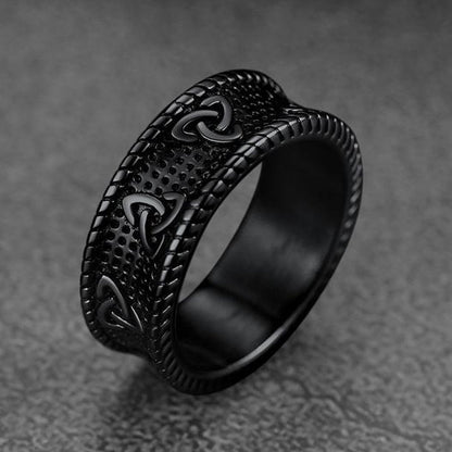 Viking Celtic Knot Stainless Steel Band Ring For Men
