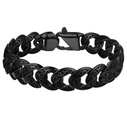 Stainless Steel Celtic Chunky Cuban Link Chain Bracelet for Men
