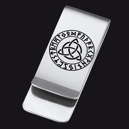 Personalised Celtic Knot Money Clip Slim Wallets