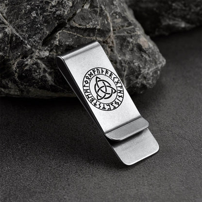 Personalised Celtic Knot Money Clip Slim Wallets