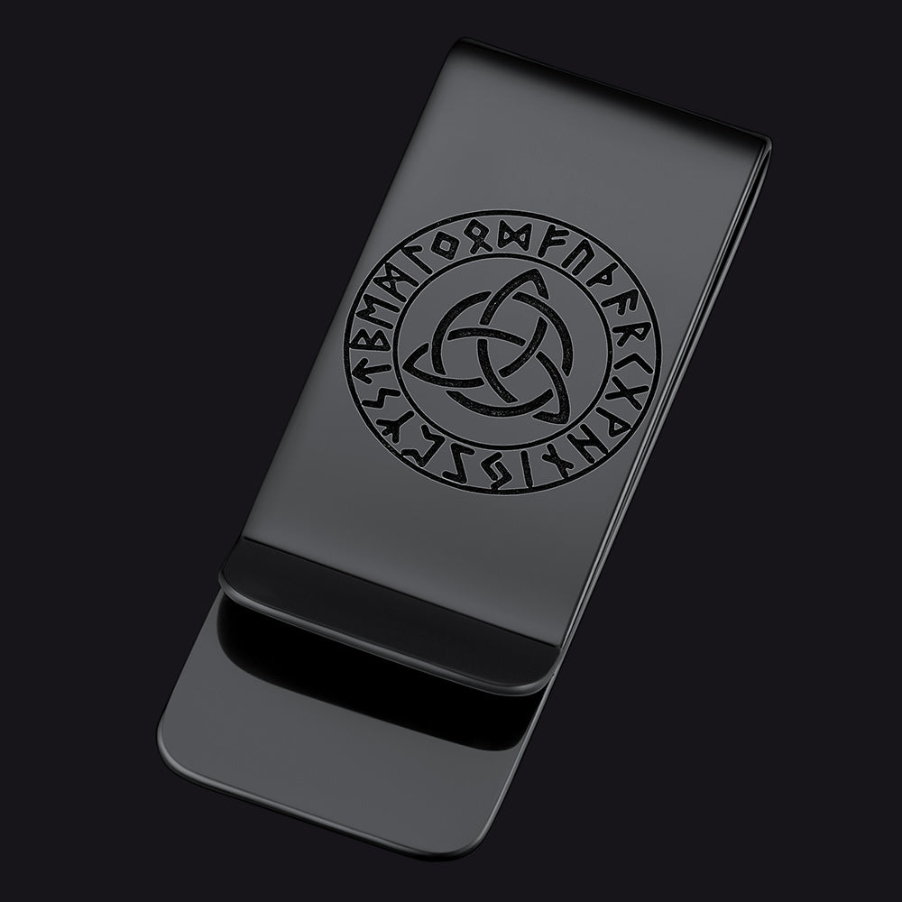 Personalised Celtic Knot Money Clip Slim Wallets