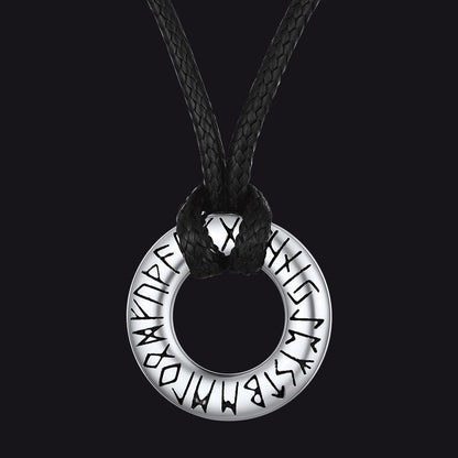 Viking Mobius Infinity Necklace Adjustable Leather Chain for Men