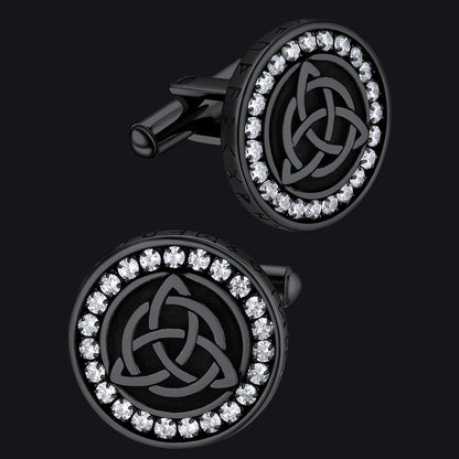 Viking Rune Celtic Knot Cufflinks for Men