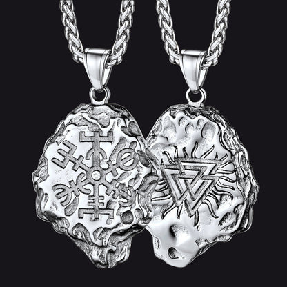 Viking Compass Guiding Pendant Necklace for Men