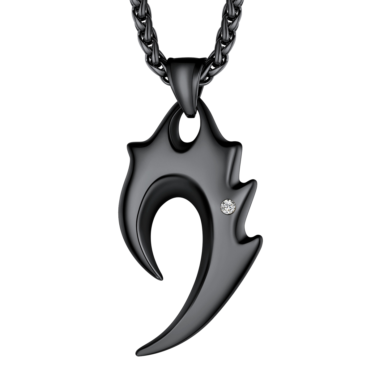 Spear Wolf Teeth Pendant Necklace for Men