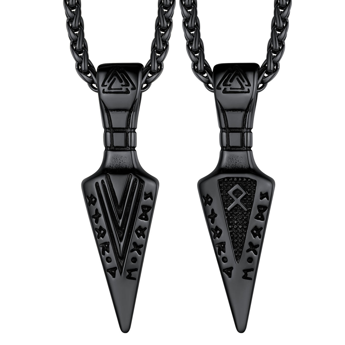 Viking Odin Gungnir Sword Necklace with Runes For Men
