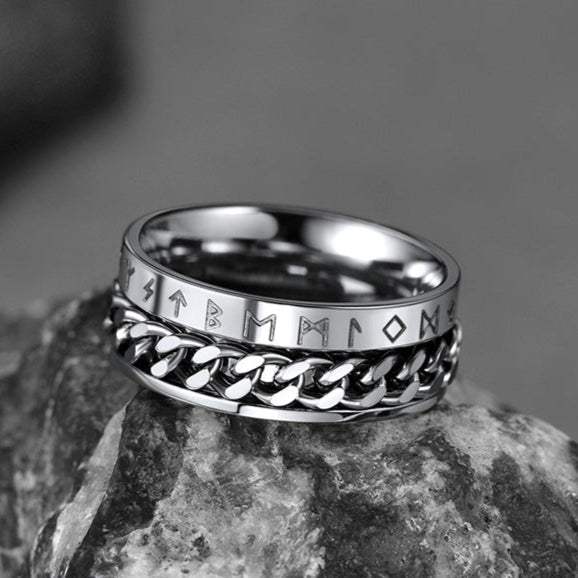 Viking Spinner Fidget Anxiety Ring for Men Women