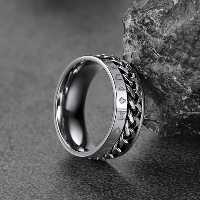 Viking Spinner Fidget Anxiety Ring for Men Women