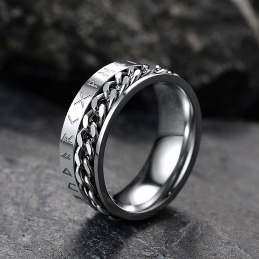Viking Spinner Fidget Anxiety Ring for Men Women