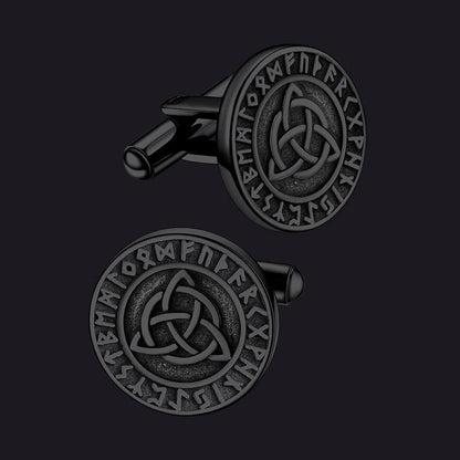 Nordic Viking Rune Celtic Knot Cufflinks for Men