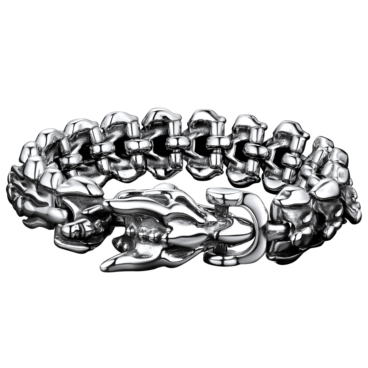 Viking Dragon Head Bracelet Stainless Punk Bracelet