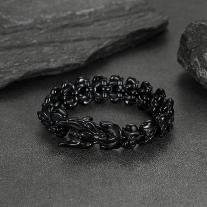 Viking Dragon Head Bracelet Stainless Punk Bracelet
