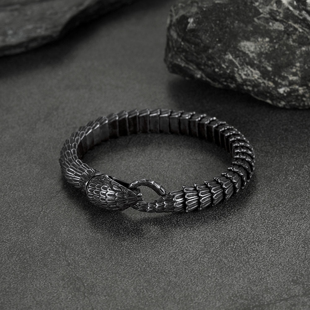 Viking Snake Jörmungandr Bracelet Stainless Steel Bangle Bracelet