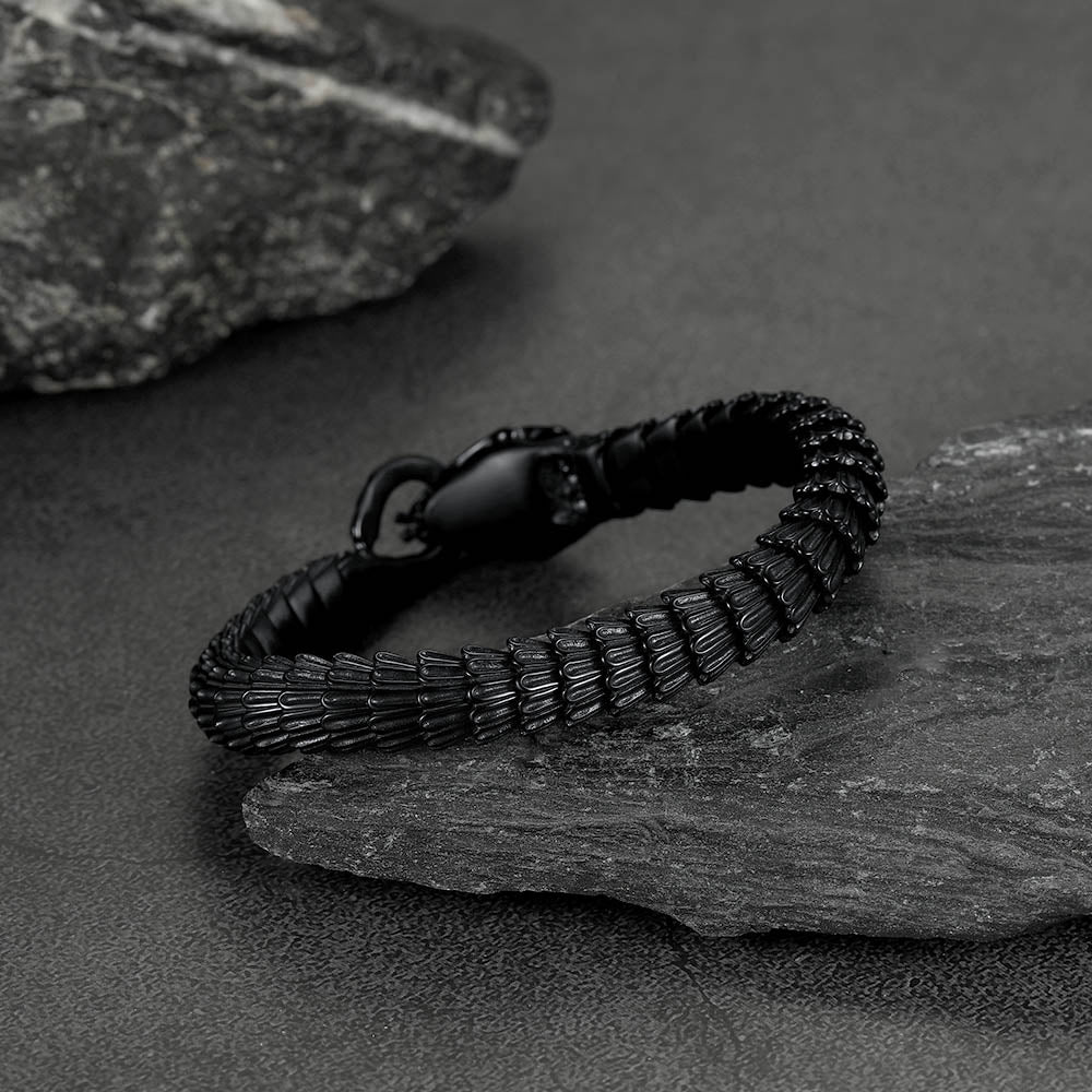 Viking Snake Jörmungandr Bracelet Stainless Steel Bangle Bracelet