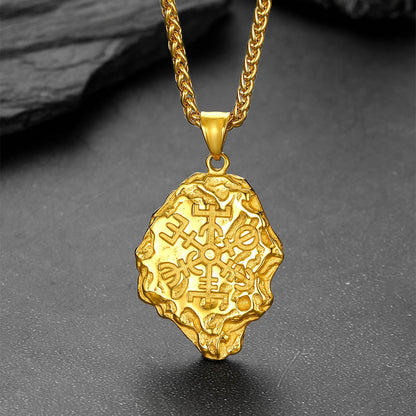 Viking Compass Guiding Pendant Necklace for Men