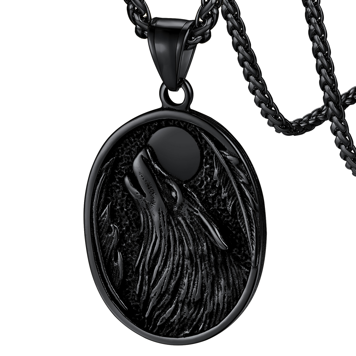 Norse Viking Wolf Pendant Necklace for Men