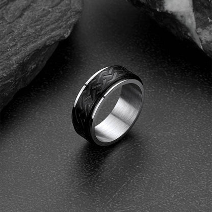 Celtic Knot Spinner Ring Anxiety Rotatable Ring For Men