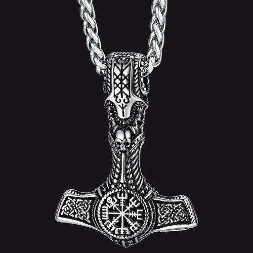 Viking Thor's Hammer Mjolnir Necklace Pendant For Men